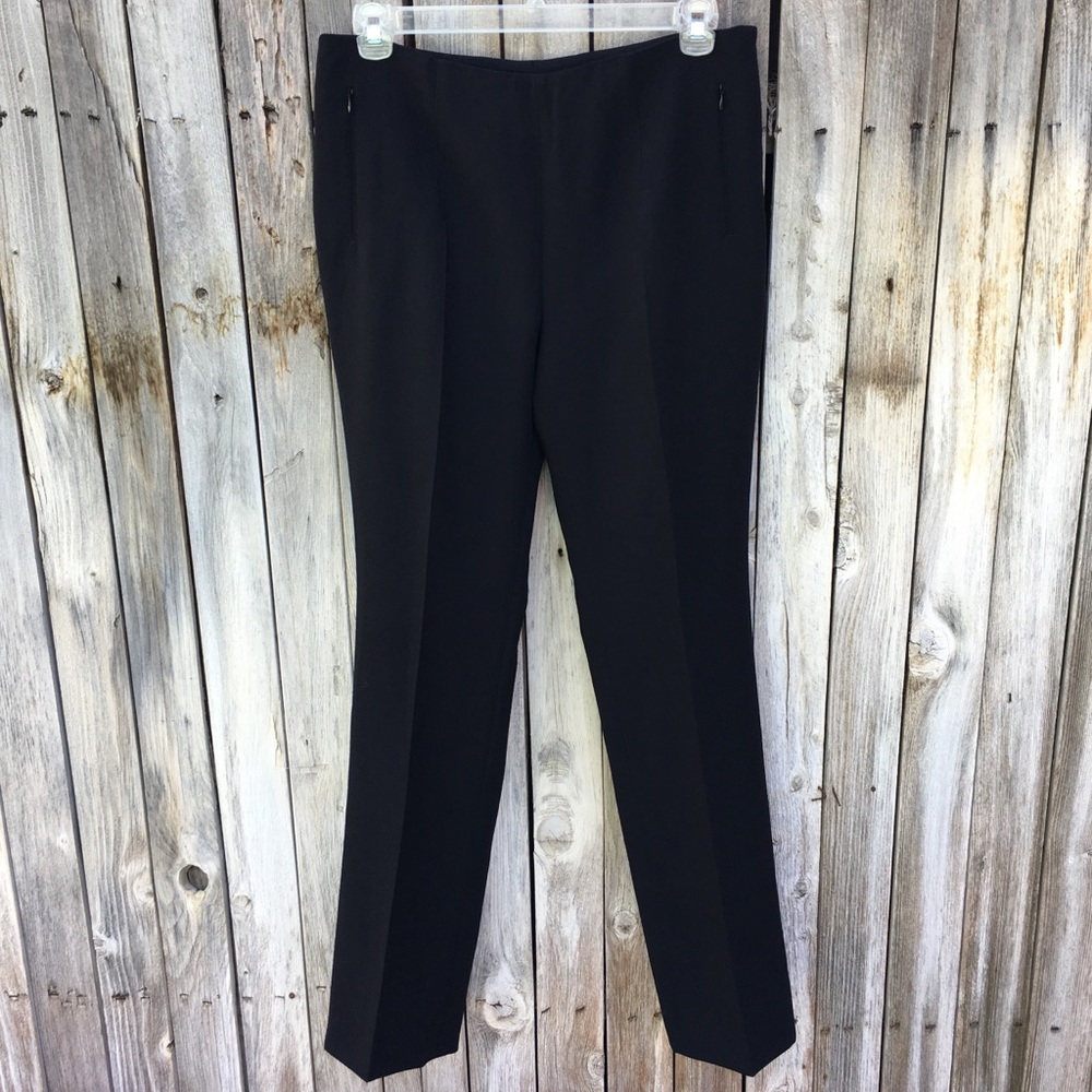 Akris Side Zip Wool Pant Black 12